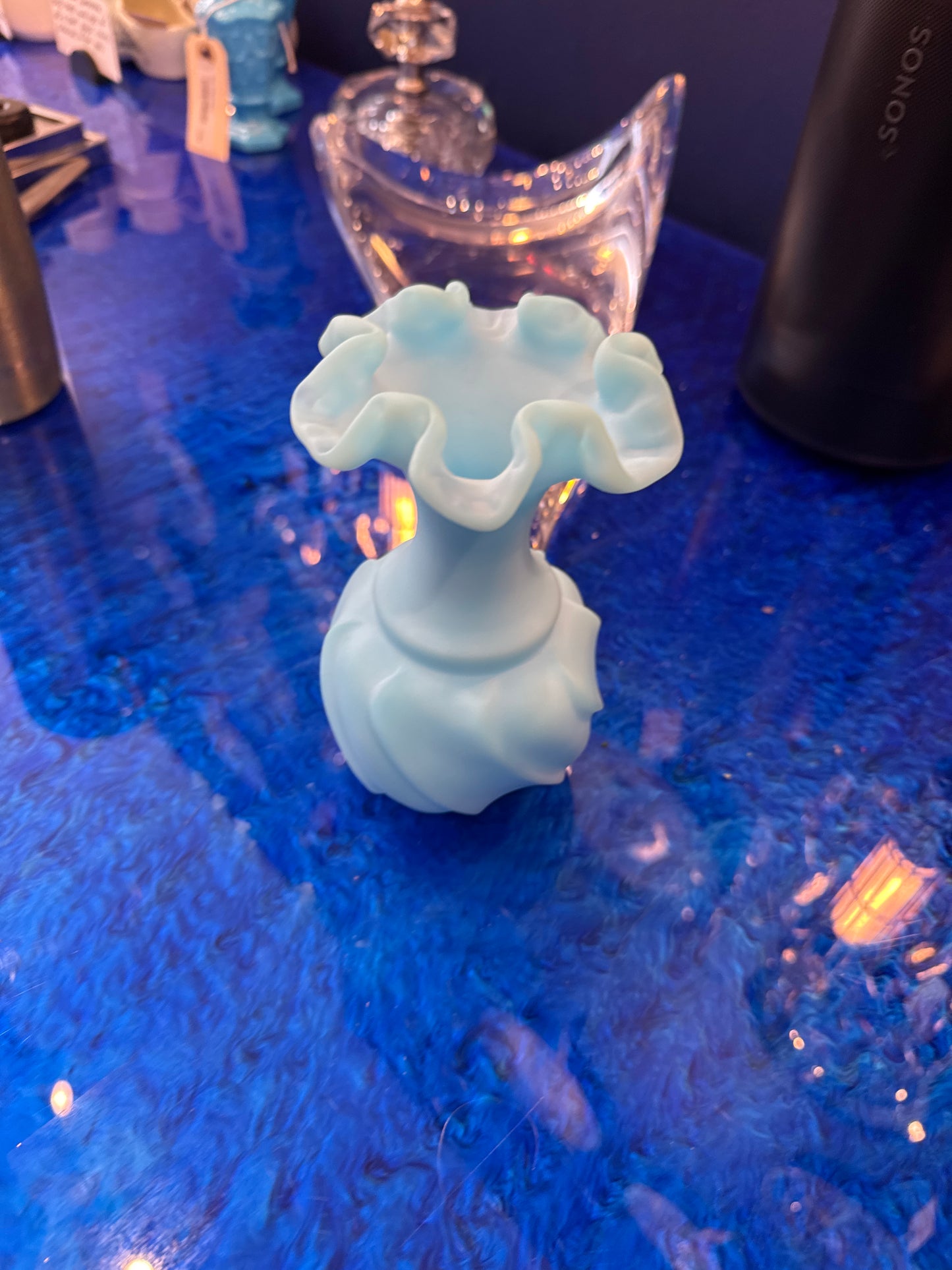 Light Blue Flower Vase