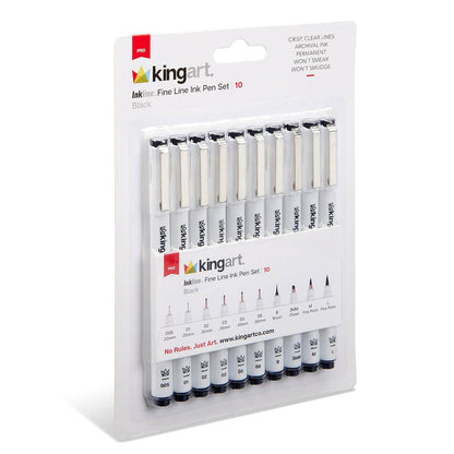 Inkline™ PRO Fine Line Archival Black Ink Pens 10 pc