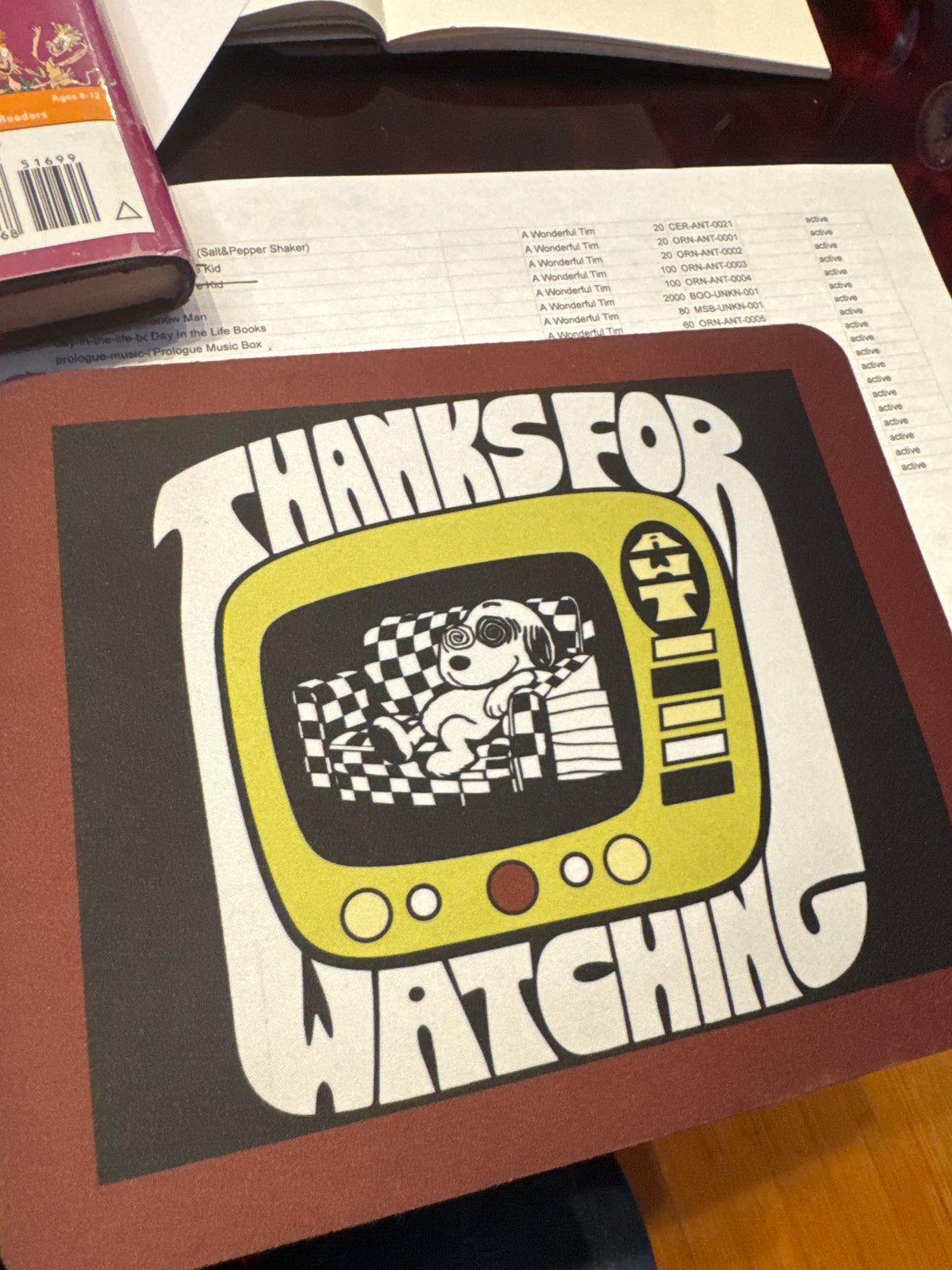 Thanks for Watching Mousepad (Square)